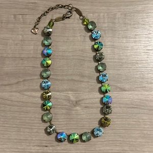 Sabika Fun green Swarovski necklace